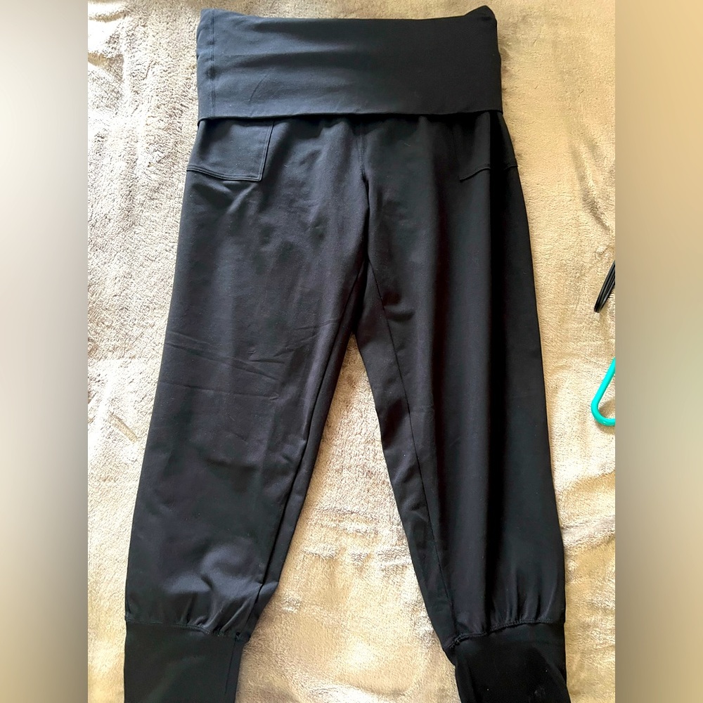 Aerie black fold over leggings